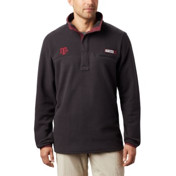 Columbia Collegiate PFG Harborside Fleece - Texas A & M, Chamarras Negros Para Hombre | 942571-BNF